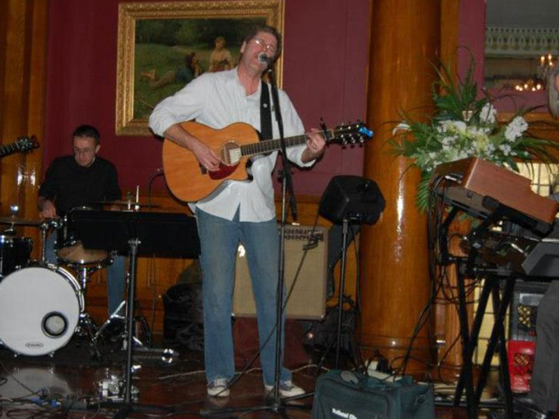 Terry Dach plays The Corinthian in the Fireplace banquet room at The Corinthian Event Center.