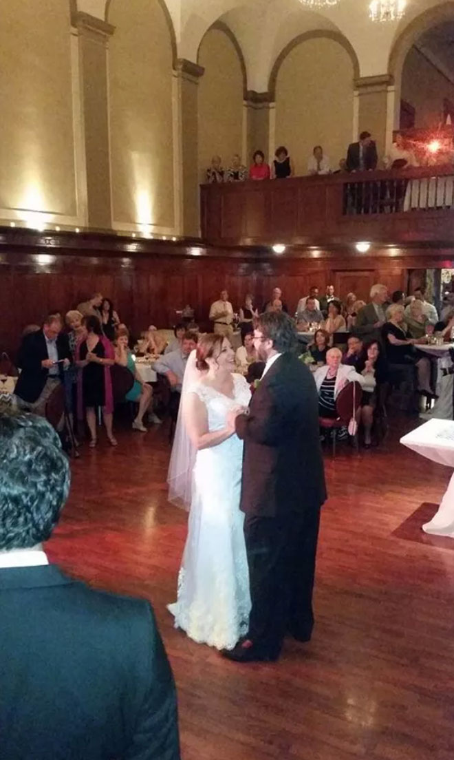 Bride and Groom first dance in Grand Ballroom at The Corinthian Event Center.