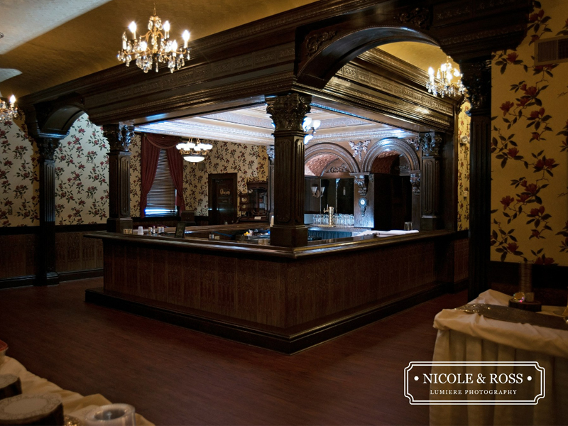 View of bar on second floor of The Corinthian Event Center.